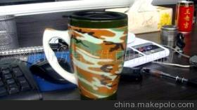 迷彩不锈钢陶瓷杯 实用与时尚的结合